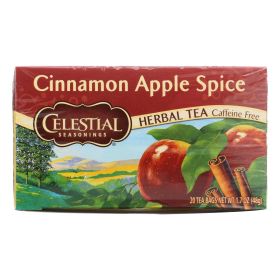 Celestial Seasonings Herbal Tea Caffeine Free Cinnamon Apple Spice - 20 Tea Bags - Case Of 6