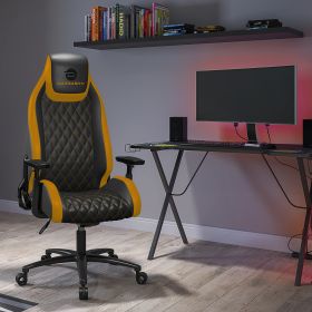 Next-Gen Ergonomic Gaming Chair, 8 Way Adjustable Arm Rest, Multi-Tilt, Steel Frame in Yellow