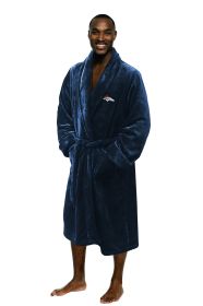 Broncos OFFICIAL NFL Men's L/XL Silk Touch Bath Robe; 26" x 47"