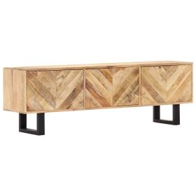 TV Cabinet 55.1"x11.8"x17.7" Solid Mango Wood