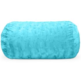 Jaxx Sofa Saxx Bean Bag Couch - 4 Foot - Faux Fur, Maui Turquoise