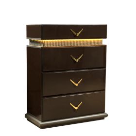 Dunhill Modern Style 4-Drawer Chest Made with Wood in Brown