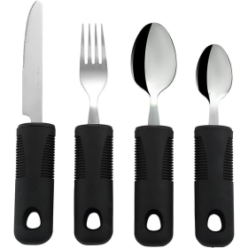 VirgilSon Extra Wide Handles Easy Grip Cutlery Set, Chunky Handles