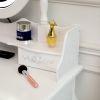 LED Single Mirror 4 Drawer Dresser White