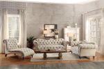 Traditional Style Button-Tufted 1pc Sofa Rolled Arms Brown Tone Fabric Upholstered Classic Look Furniture