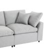 U_STYLE Down Filled Upholstery Convertible Sectional Sofa, L Shaped Couch with Reversible Chaise