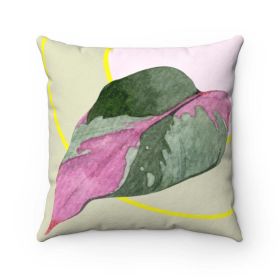 Leaf Square Pillow Home Decoration Accents - 4 Sizes (size: 14" x 14")